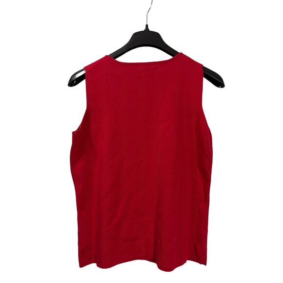 Mercer Street Studio XL Red Knit Tank Top Sequin Detail - Picture 2 of 5